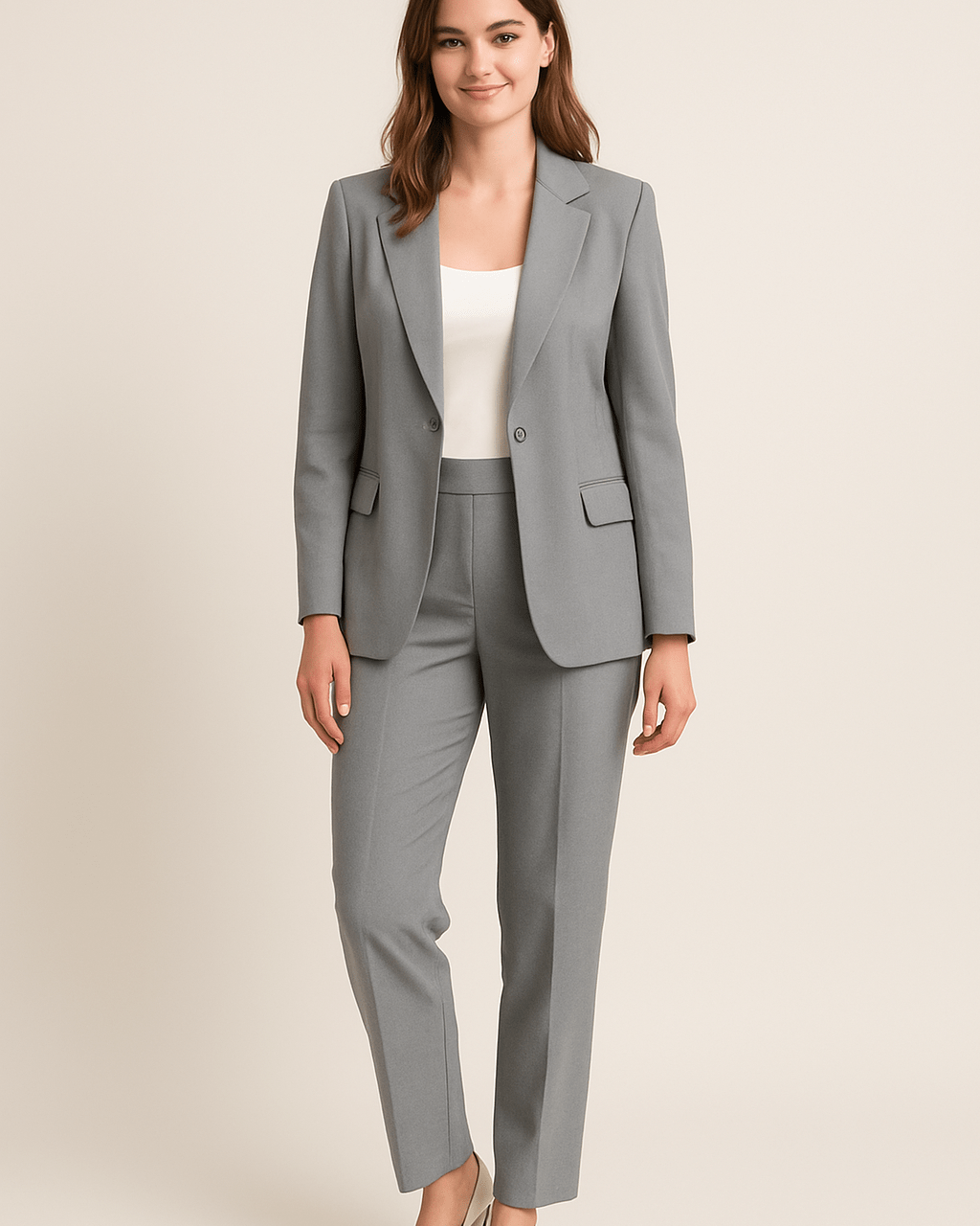 Dames Blazer Pantalonpak - Getailleerd en Reverskraag - ZAMISI