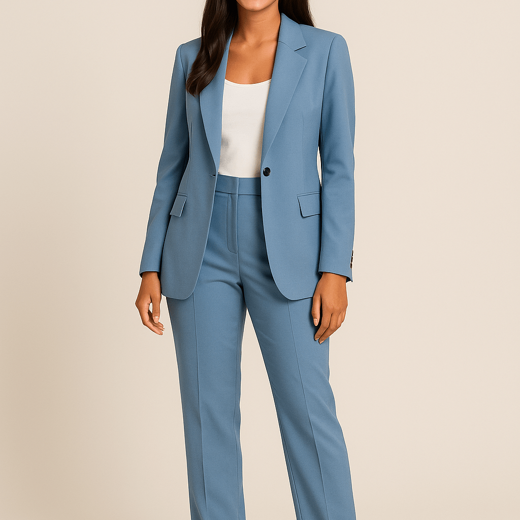Dames Blazer Pantalonpak - Getailleerd en Reverskraag - ZAMISI