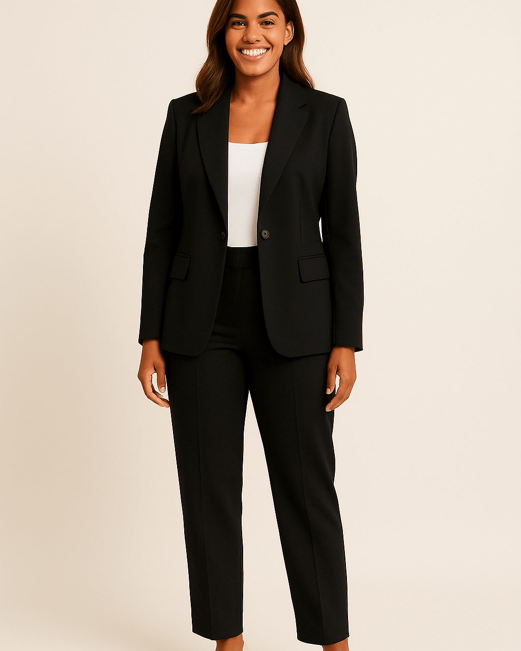 Dames Blazer Pantalonpak - Getailleerd en Reverskraag - ZAMISI