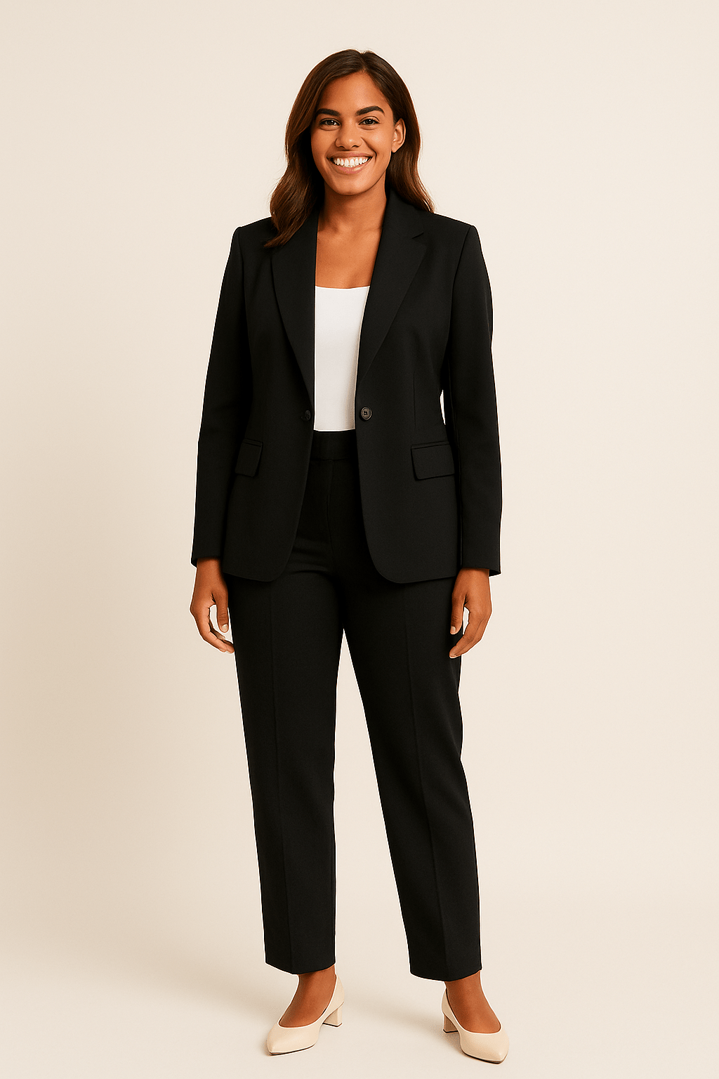 Dames Blazer Pantalonpak - Getailleerd en Reverskraag - ZAMISI
