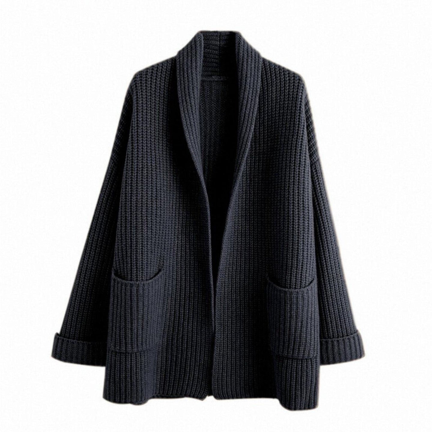 Dames Lange Gebreide Cardigan - Warm en ComfortabelZ - 0255 - ZAMISI