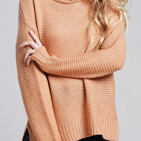 Dames Rolkraag Trui - Oversized en GebreidZ - 0280 - ZAMISI