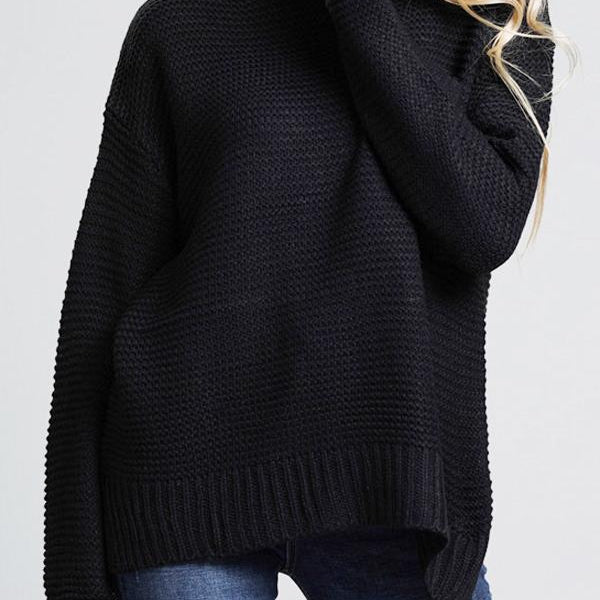 Dames Rolkraag Trui - Oversized en GebreidZ - 0292 - ZAMISI