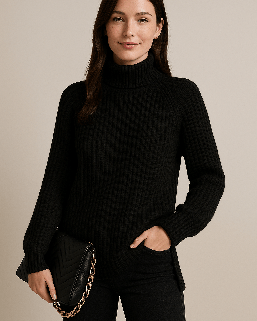 Dames Coltrui - Grof Ribgebreid en Raglanmouwen - ZAMISI