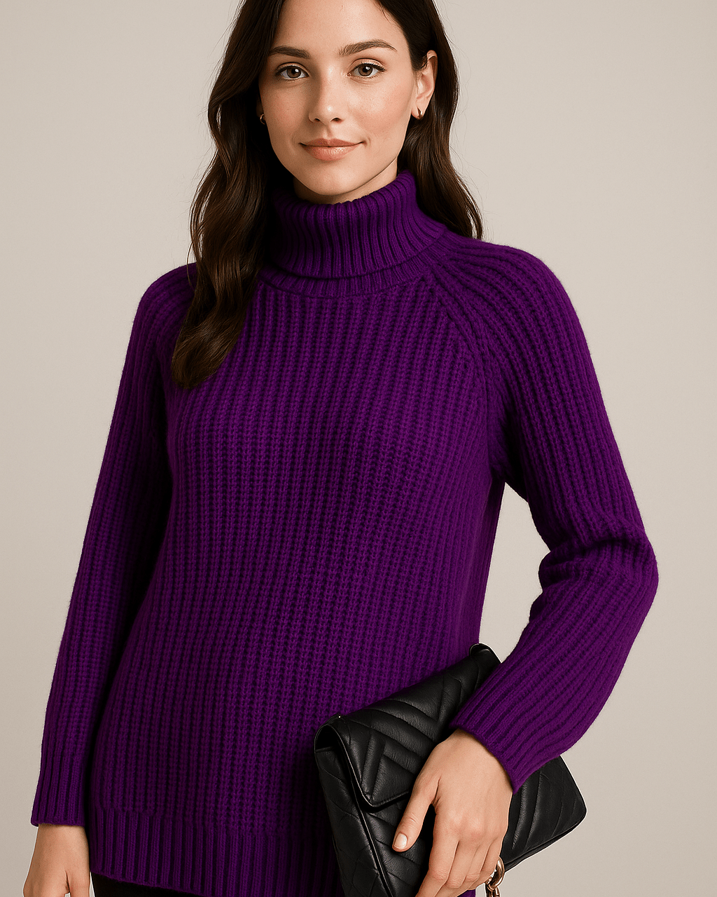 Dames Coltrui - Grof Ribgebreid en Raglanmouwen - ZAMISI