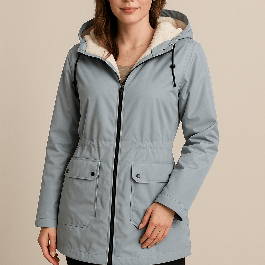 Dames Parka met Capuchon - Ritssluiting en Klepzakken - ZAMISI