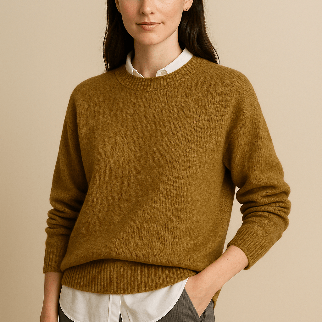 Dames Trui Met Ronde Hals - Ontspannen Pasvorm en Lange Mouwen - ZAMISI