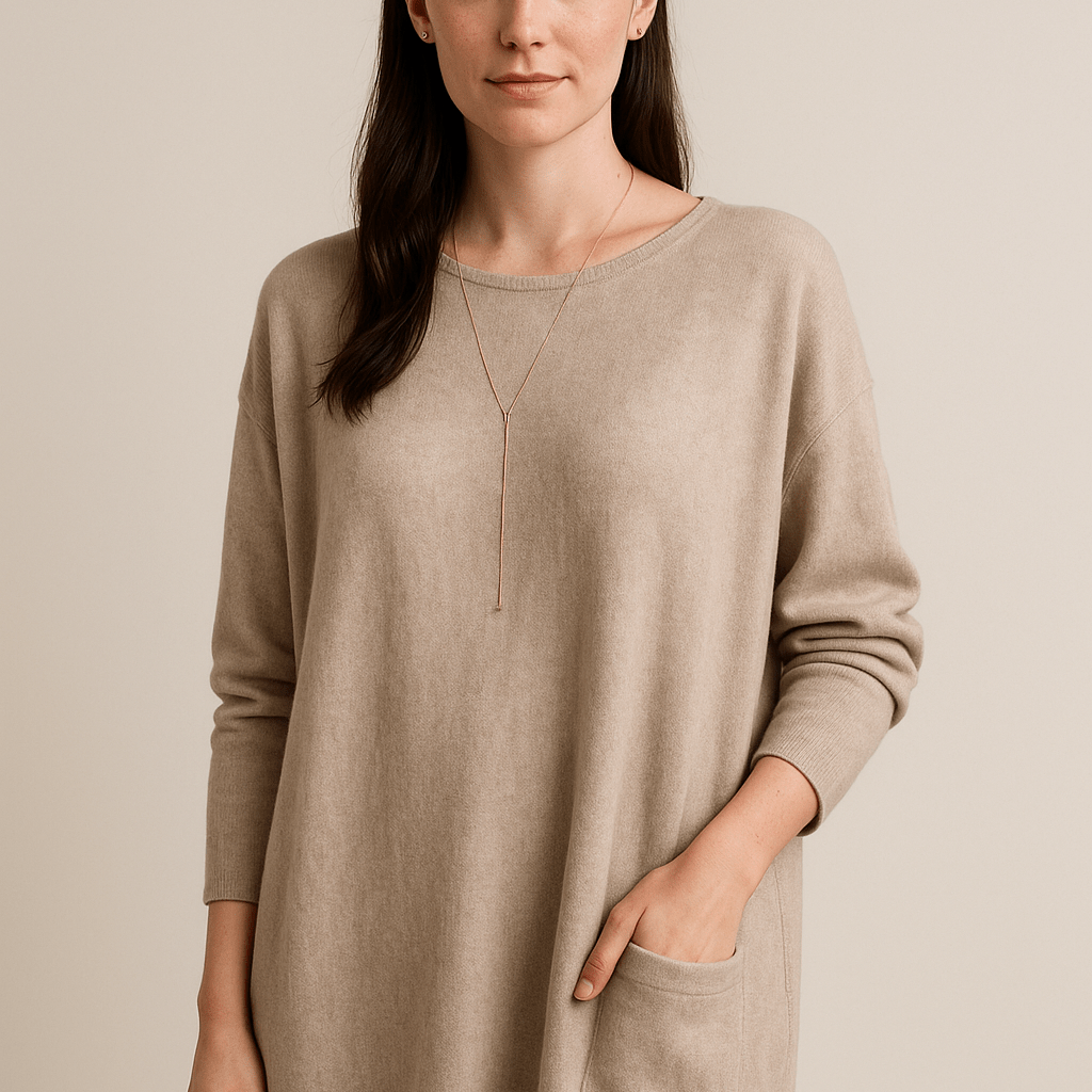 Dames Tuniek Trui - Ronde Hals en Lange Mouwen - ZAMISI