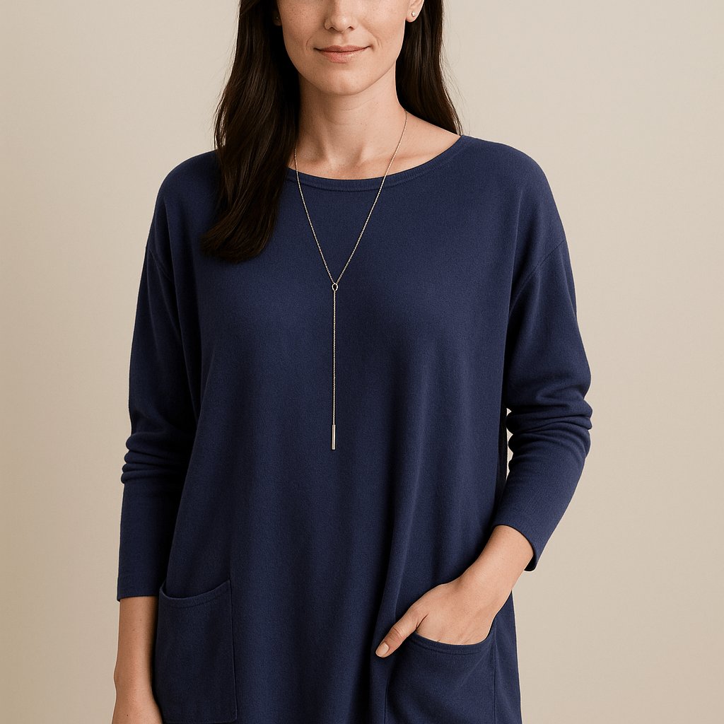 Dames Tuniek Trui - Ronde Hals en Lange Mouwen - ZAMISI