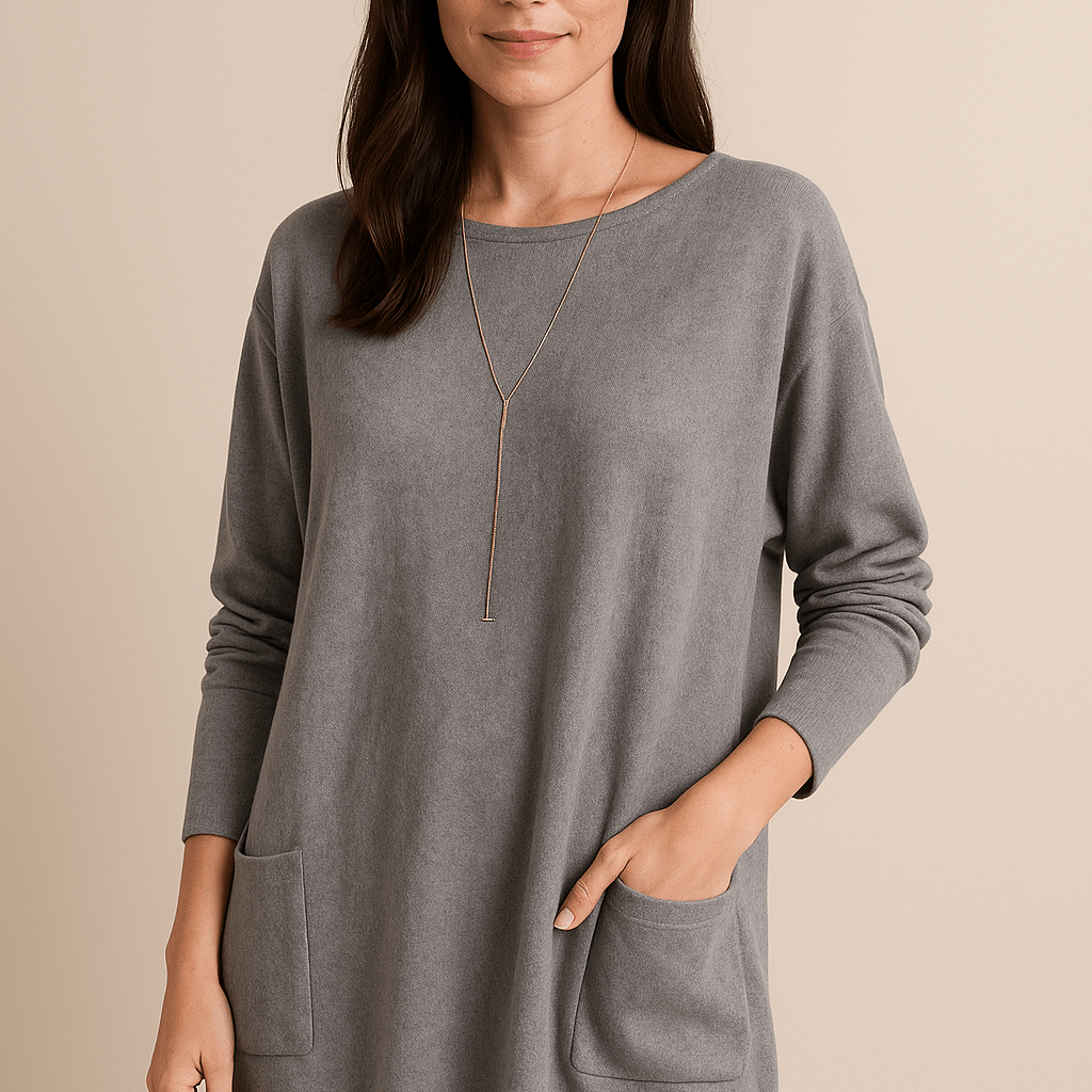 Dames Tuniek Trui - Ronde Hals en Lange Mouwen - ZAMISI