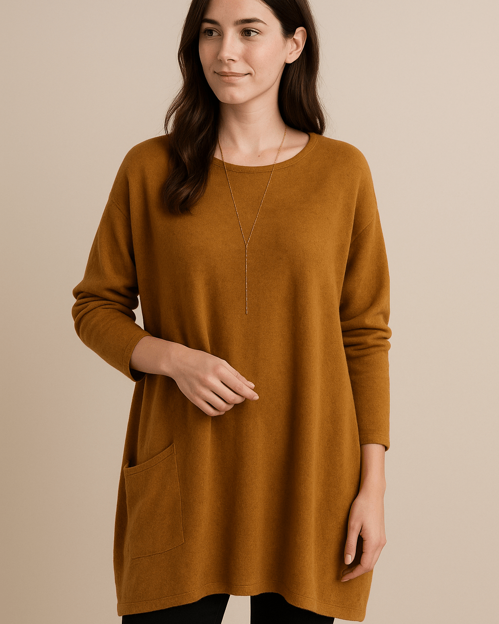 Dames Tuniek Trui - Ronde Hals en Lange Mouwen - ZAMISI