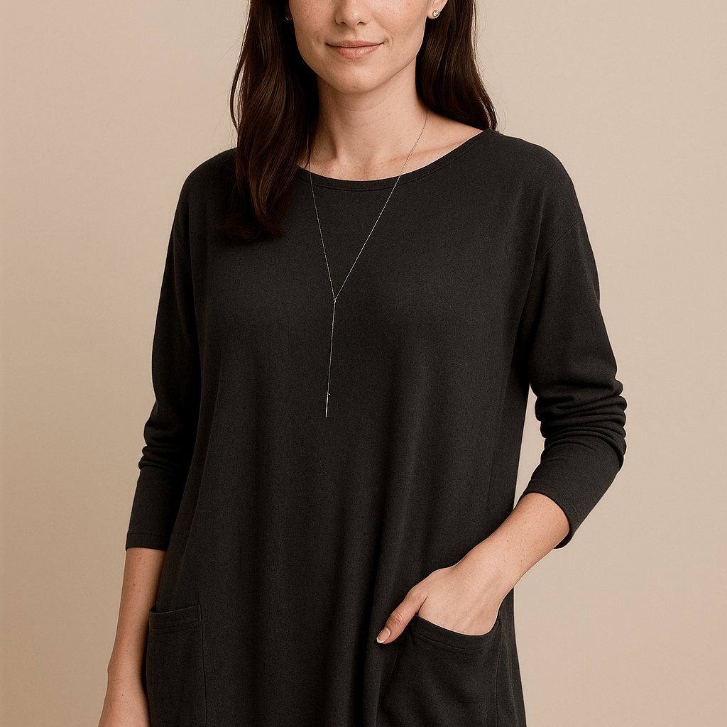 Dames Tuniek Trui - Ronde Hals en Lange Mouwen - ZAMISI