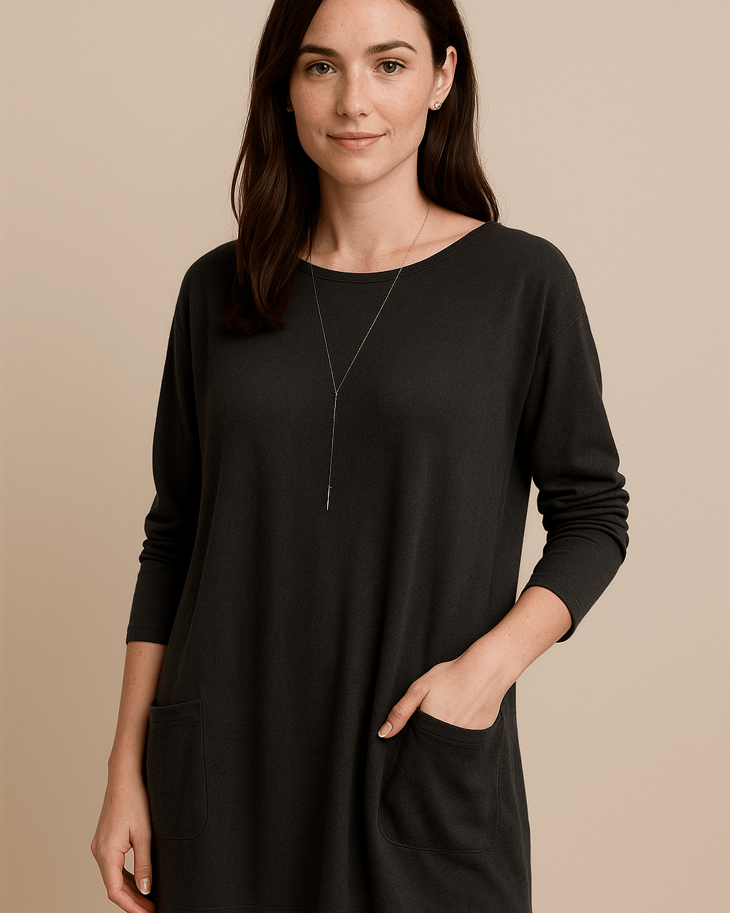 Dames Tuniek Trui - Ronde Hals en Lange Mouwen - ZAMISI