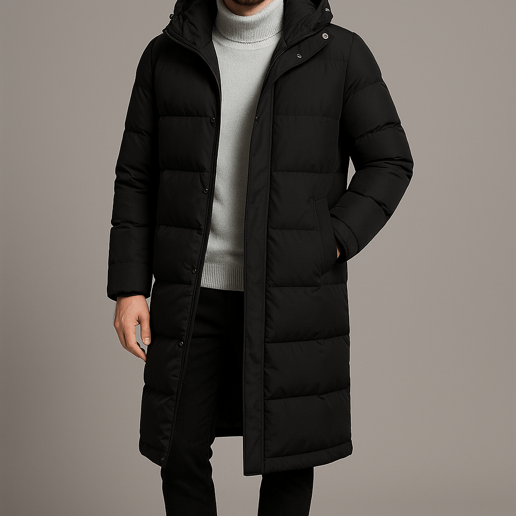 Heren Gewatteerde Jas - Met Capuchon en Volledige Ritssluiting - ZAMISI