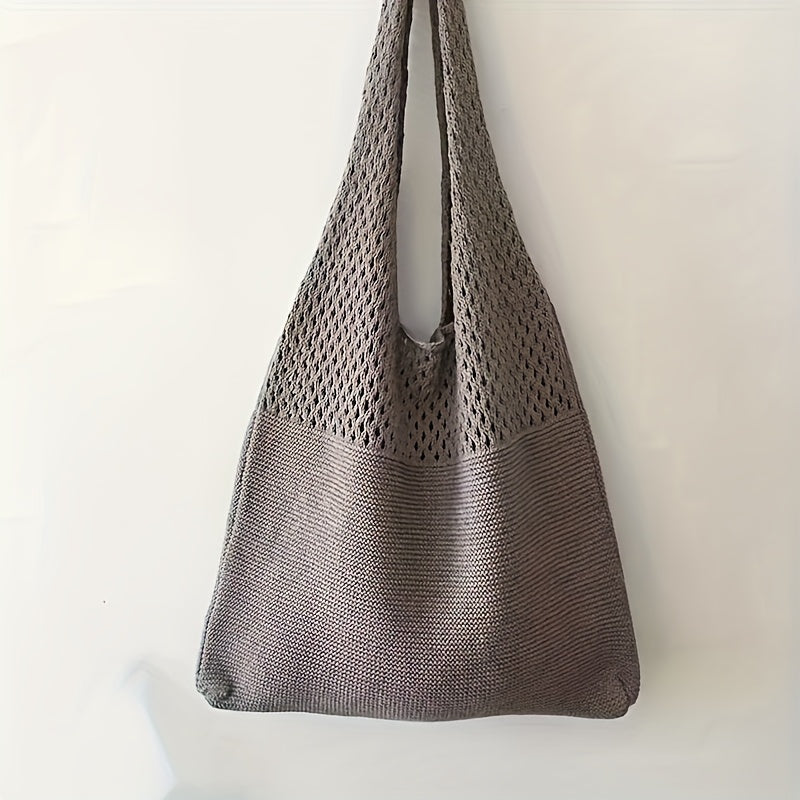 Dames Boho Gehaakte Tote Bag - Schoudertas