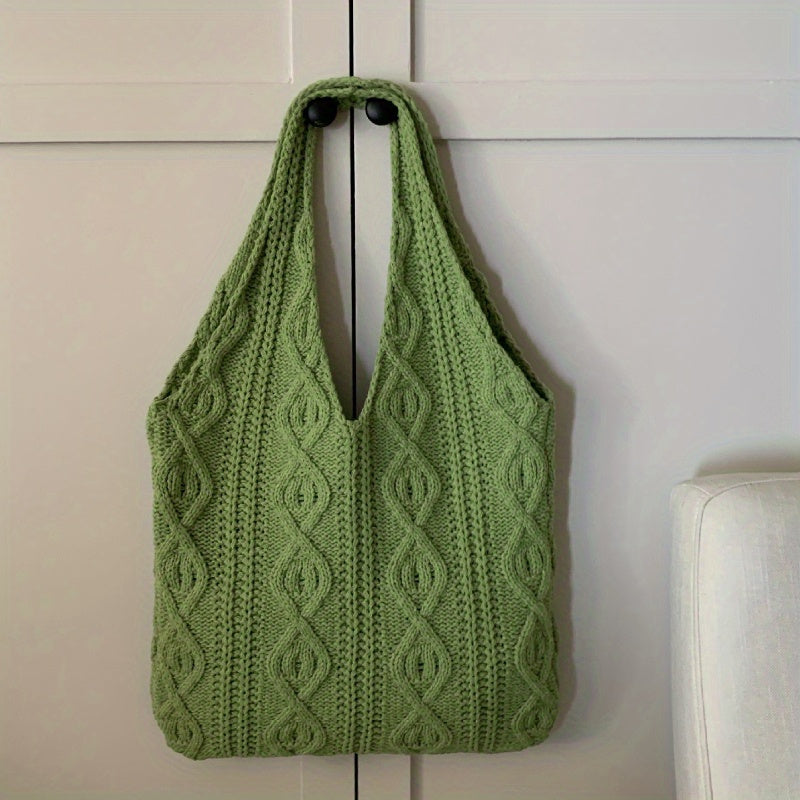 Dames Gebreide Tote Bag - Hobo Schoudertas