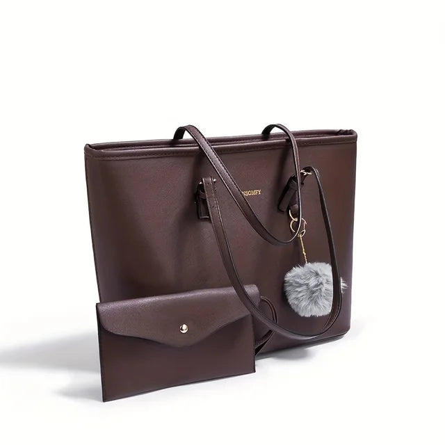Dames Elegante Tote Bag - Grote Capaciteit met Etui