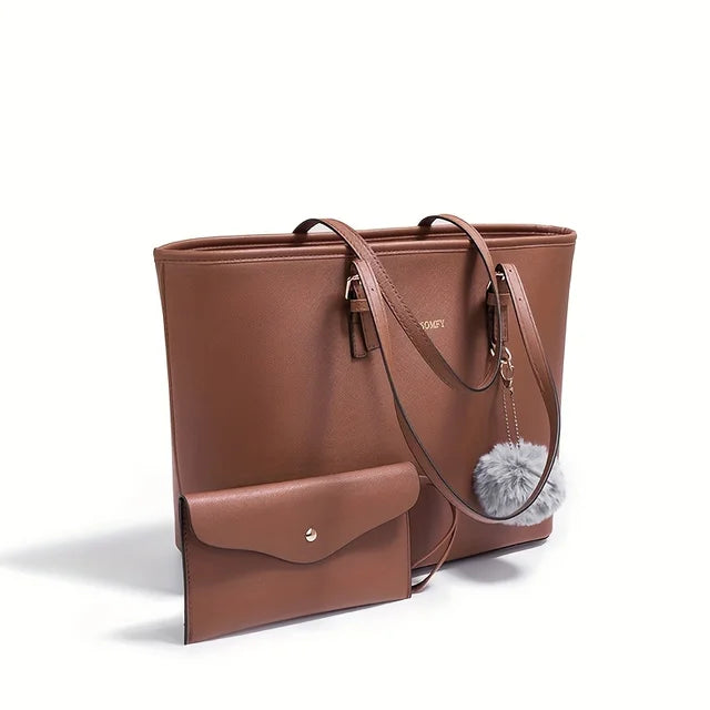 Dames Elegante Tote Bag - Grote Capaciteit met Etui