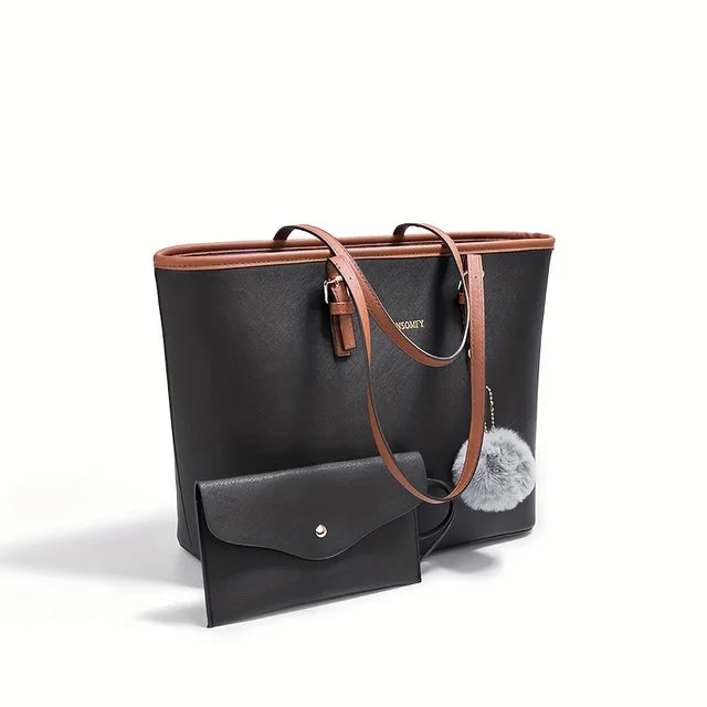 Dames Elegante Tote Bag - Grote Capaciteit met Etui