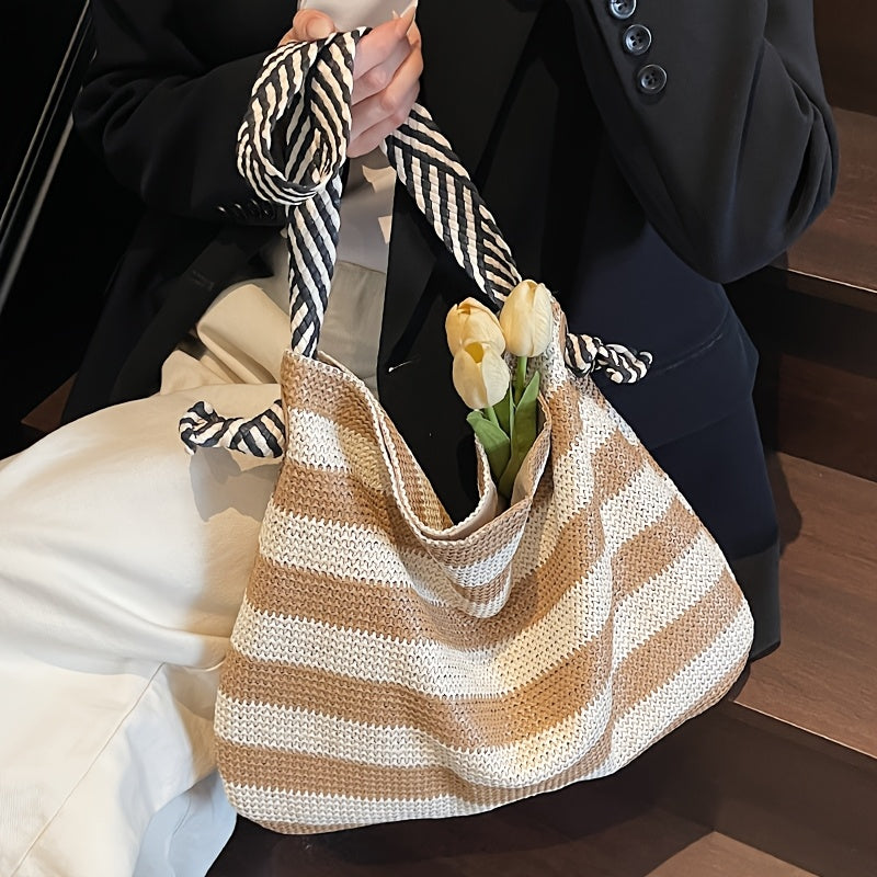 Dames Gestreepte Tote Bag - Schoudertas