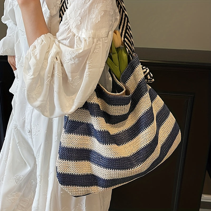 Dames Gestreepte Tote Bag - Schoudertas