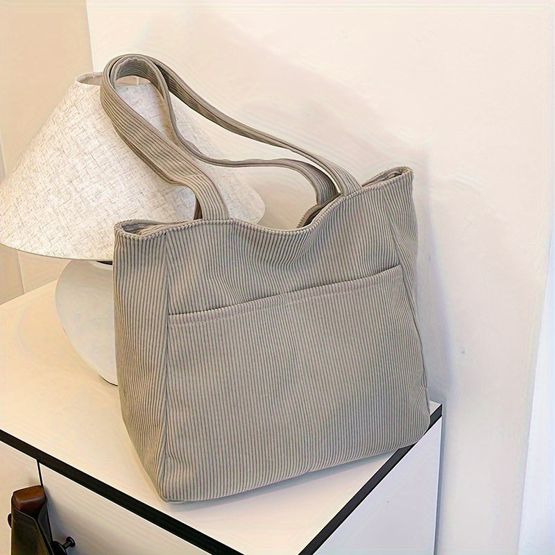 Dames Khaki Tote Bag - Ruim & Praktisch