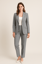 Dames Blazer Pantalonpak - Getailleerd en Reverskraag - ZAMISI