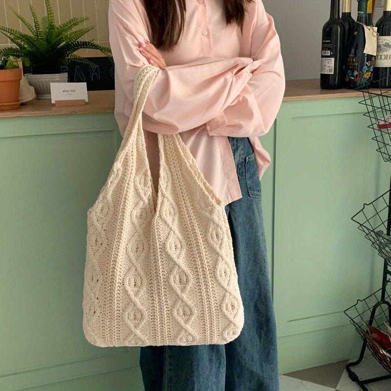 Dames Gebreide Tote Bag - Hobo SchoudertasZ - 0407 - ZAMISI