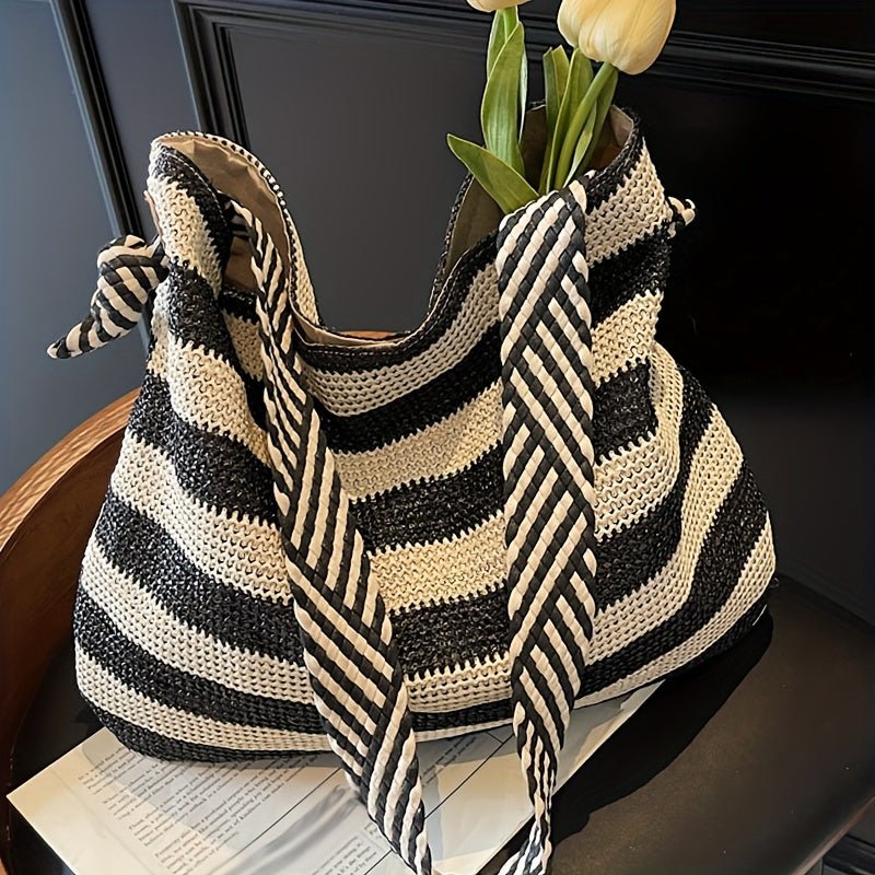 Dames Gestreepte Tote Bag - SchoudertasZ - 0412 - ZAMISI