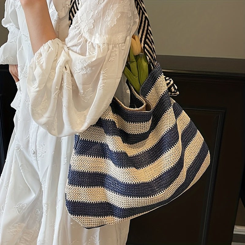 Dames Gestreepte Tote Bag - SchoudertasZ - 0413 - ZAMISI