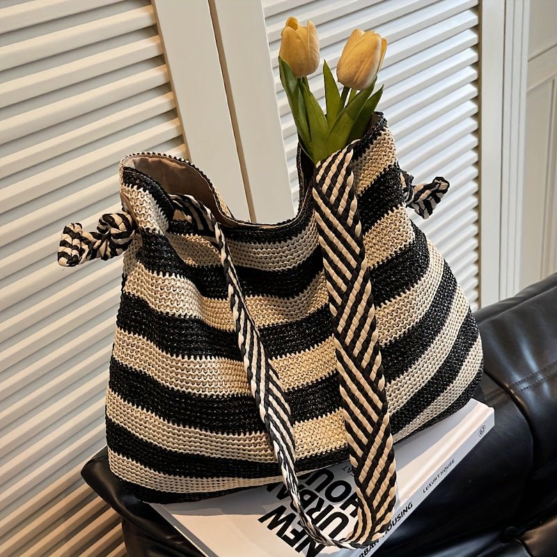 Dames Gestreepte Tote Bag - SchoudertasZ - 0413 - ZAMISI