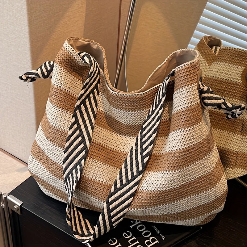 Dames Gestreepte Tote Bag - SchoudertasZ - 0414 - ZAMISI
