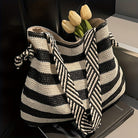 Dames Gestreepte Tote Bag - SchoudertasZ - 0414 - ZAMISI