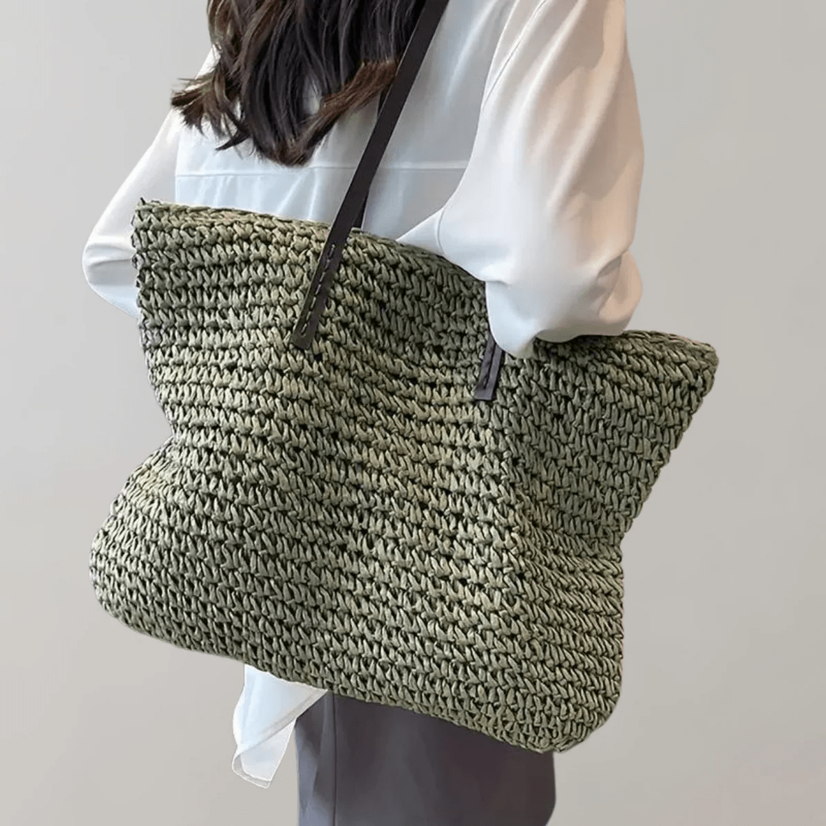 Dames Geweven Tote Bag - Oversized & Boho StijlZ - 0138 - ZAMISI