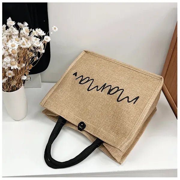 Dames Khaki 'Mama' Tote Bag - Ruime BoodschappentasZ - 0422 - ZAMISI