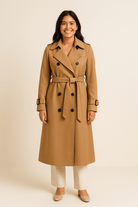 Dames Klassieke Trenchcoat - Epauletten en Tailleband - ZAMISI
