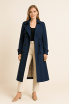 Dames Klassieke Trenchcoat - Epauletten en Tailleband - ZAMISI