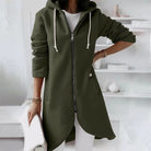 Dames Lange Hoodie - Elegant met RitssluitingZ - 0307 - ZAMISI