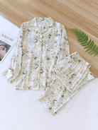 Dames Pyjamaset - Lange Mouwen & Broek, GebloemdZ - 0495 - ZAMISI