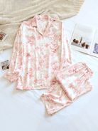 Dames Pyjamaset - Lange Mouwen & Broek, GebloemdZ - 0502 - ZAMISI