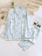 Dames Pyjamaset - Lange Mouwen & Broek, GebloemdZ - 0506 - ZAMISI