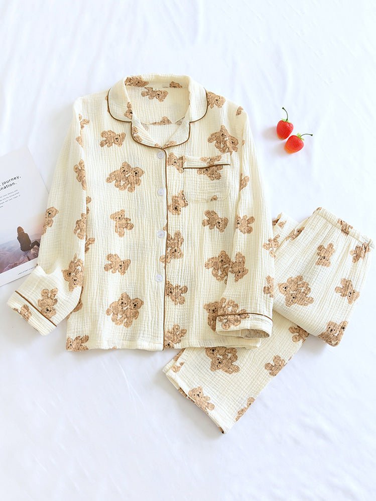 Dames Pyjamaset - Lange Mouwen & Broek, met PrintZ - 0542 - ZAMISI