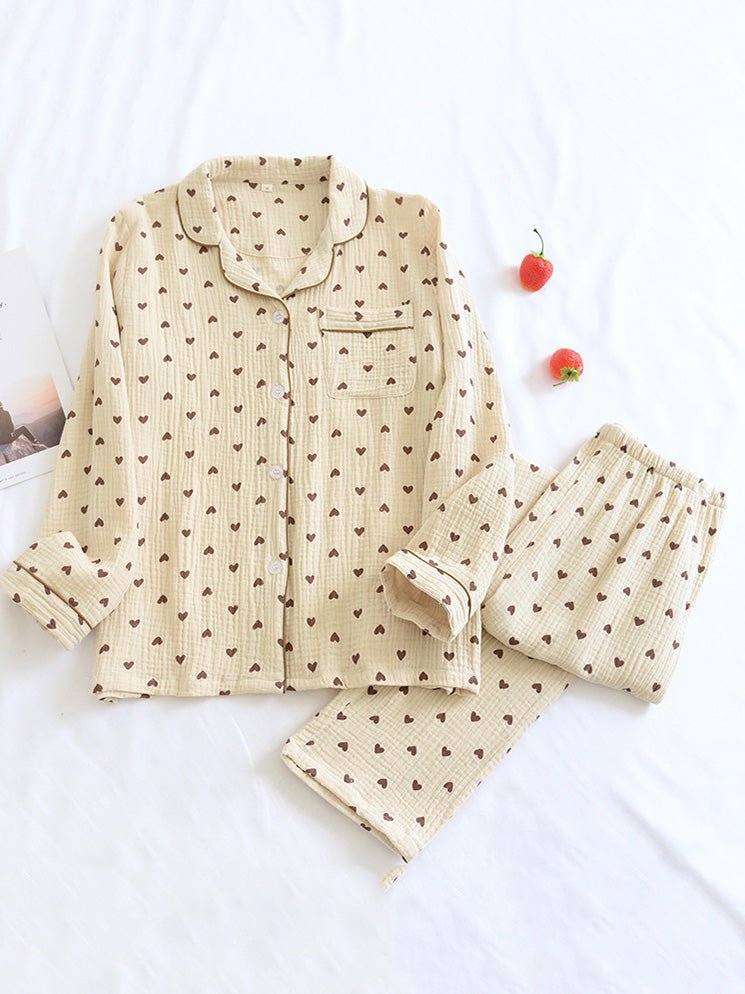 Dames Pyjamaset - Lange Mouwen & Broek, met PrintZ - 0546 - ZAMISI