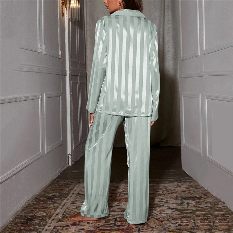 Dames Pyjamaset met Strepen - Tweedelige SetZ - 0466 - ZAMISI