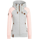 Dames Rits - Dicht Hoodie - Functioneel met TrekkoordZ - 0393 - ZAMISI