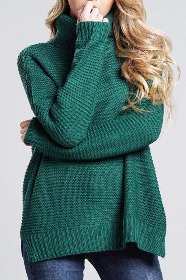 Dames Rolkraag Trui - Oversized en GebreidZ - 0277 - ZAMISI