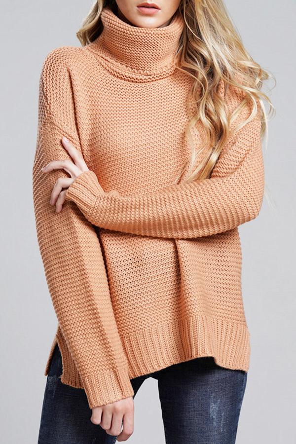 Dames Rolkraag Trui - Oversized en GebreidZ - 0280 - ZAMISI