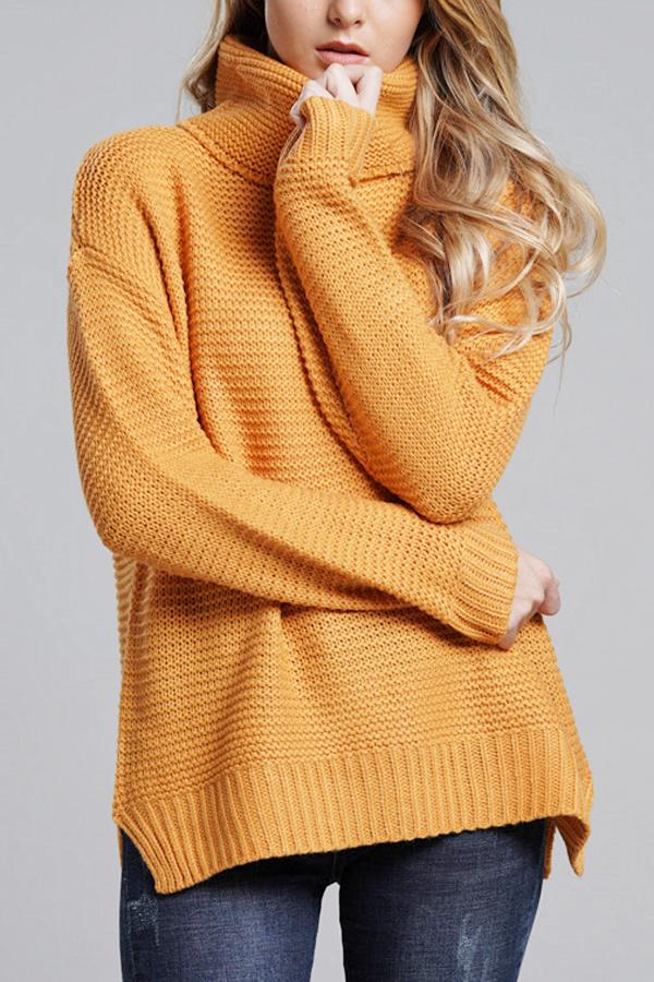 Dames Rolkraag Trui - Oversized en GebreidZ - 0286 - ZAMISI