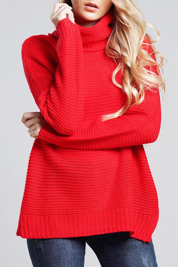 Dames Rolkraag Trui - Oversized en GebreidZ - 0289 - ZAMISI