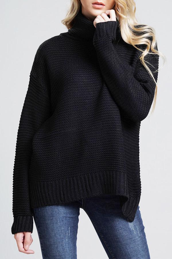 Dames Rolkraag Trui - Oversized en GebreidZ - 0292 - ZAMISI